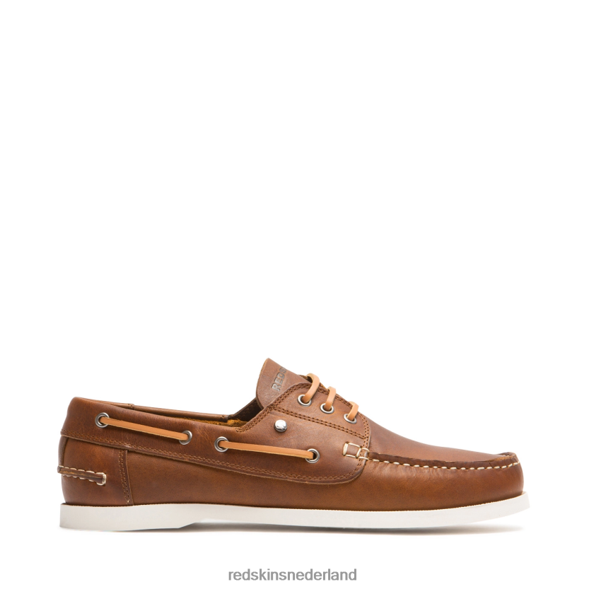 instappers | Redskins Footwear Orland leren bootschoen cognac Heren N84V06269 - Redskins Sneakers